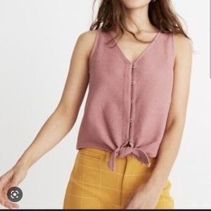Madewell Button Tie Front Tank Top